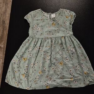 OshKosh B'gosh Green Floral Dress with Butterfly Accents